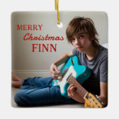 Merry Christmas Guitar Enthusiast Ornament (Voorkant)