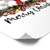 Merry Christmas Haarstylist Kapsalon Matching C Poster (Hoek)