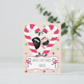 Merry Christmas Habibi Candy Cane Heart Feestdagenkaart (Staand voorkant)