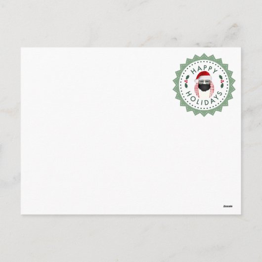 Merry Christmas Habibi Candy Cane Heart Feestdagenkaart (Achterkant)