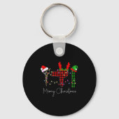 Merry Christmas Hairstylist Funny Tool Hairdresser Sleutelhanger (Voorkant)