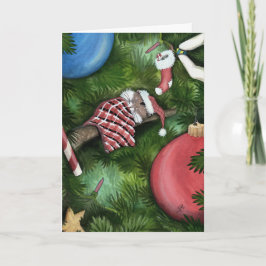 Merry Christmas Hamster Kaart beroemd gemaakt door