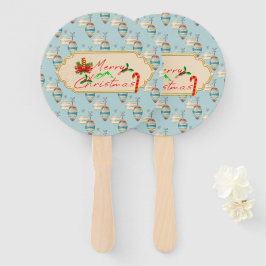 Merry Christmas Hand Fan – Festive Holiday Design  Handwaaier