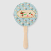 Merry Christmas Hand Fan – Festive Holiday Design Handwaaier (Voorkant)