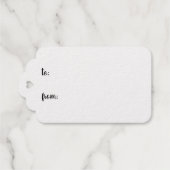 Merry Christmas Hand Lettered Brush Script Gold Cadeaulabels (Achterkant (horizontaal))