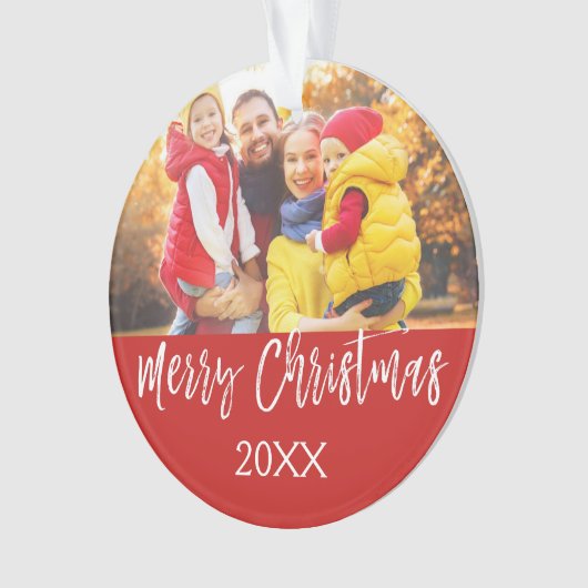 Merry Christmas Hand Lettered Script Ornament (voorkant)