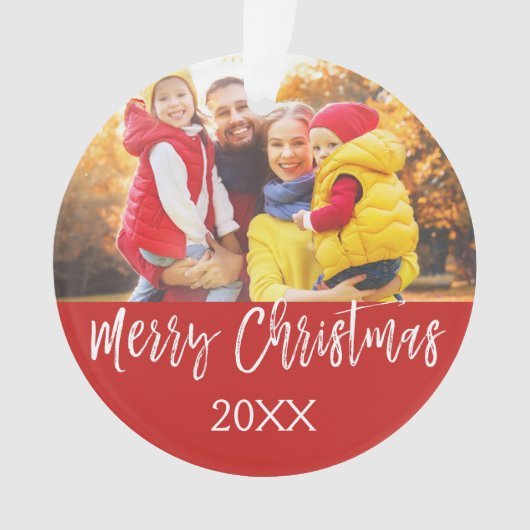 Merry Christmas Hand Lettered Script Ornament (voorkant)