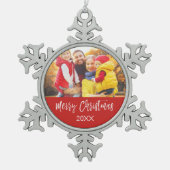 Merry Christmas Hand Lettered Script Ornament (Voorkant)