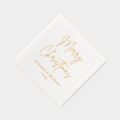 Merry Christmas handgeschreven script aangepaste n Folie Servetten (Rechts)