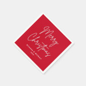 Merry Christmas handgeschreven script aangepaste n Servet (Hoek)