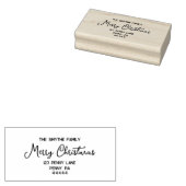 Merry Christmas Handgeschreven Script Rubber Stamp Rubberstempel (Gestempeld)