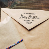 Merry Christmas Handgeschreven Script Rubber Stamp Rubberstempel