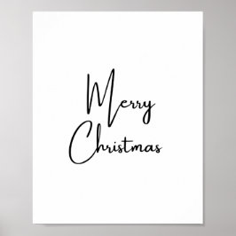 Merry Christmas Handwriting Font Poster