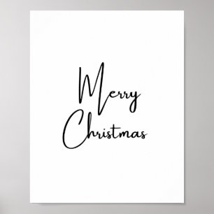 Merry Christmas Handwriting Font Poster
