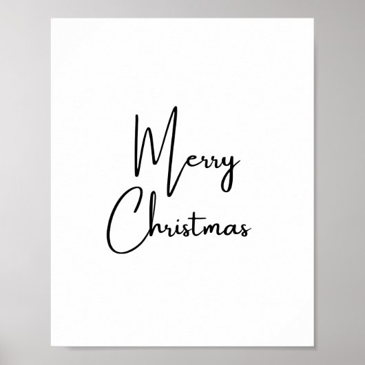 Merry Christmas Handwriting Font Poster (Voorkant)