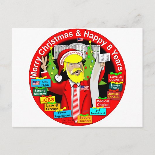 Merry Christmas & Happy 8 Years Feestdagenkaart (Voorkant)