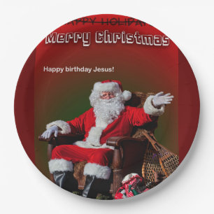 MERRY CHRISTMAS - HAPPY BIRTHDAY JESUS PAPIEREN BORDJE