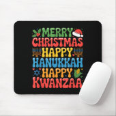 Merry Christmas Happy Hanukkah Kwanzaa Quote Muismat (Met muis)