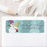 MERRY CHRISTMAS | Happy Holiday Gnome Snowman Etiket<br><div class="desc">MERRY CHRISTMAS | Happy Holiday Gnome Snowman</div>