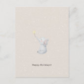 Merry Christmas Happy Holidays Elephant Card Briefkaart (Voorkant)