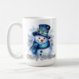 Merry Christmas Happy Holidays Jolly Snowman Koffiemok