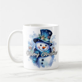 Merry Christmas Happy Holidays Winter Snowman Koffiemok