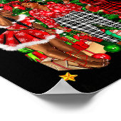 Merry Christmas Happy New Year African American Bl Poster (Hoek)