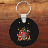 Merry Christmas Happy New Year African American Bl Sleutelhanger (Voorkant)