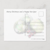 Merry Christmas & Happy New Year bauble Postcard Feestdagenkaart (Achterkant)