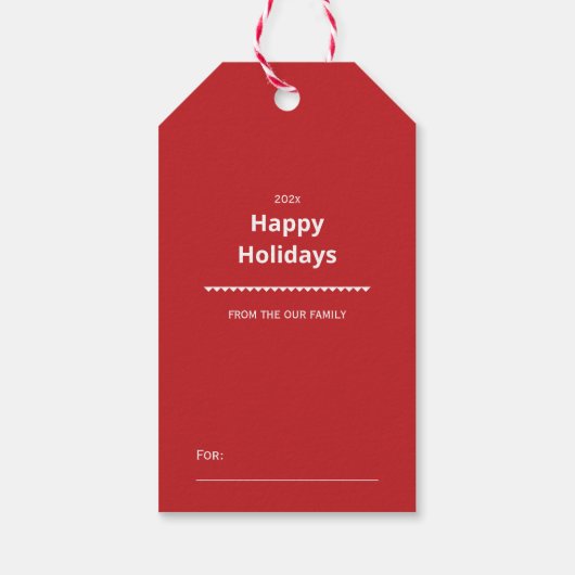 Merry Christmas & Happy New Year  Cadeaulabel (Achterkant)