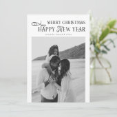 Merry Christmas Happy New Year Family 4 Photos Feestdagenkaart (Staand voorkant)