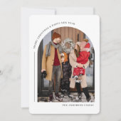 Merry Christmas & Happy New Year Family Photo Card Feestdagenkaart (Voorkant)