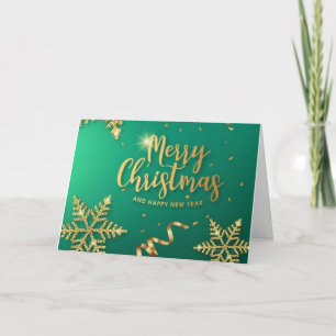 "MERRY CHRISTMAS & HAPPY NEW YEAR" FEESTDAGEN KAART