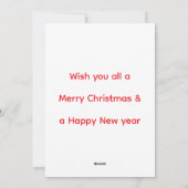 Merry Christmas & Happy New Year Feestdagenkaart (Achterkant)