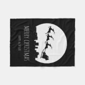 Merry Christmas Happy New Year  Fleece Deken (Voorkant (Horizontaal))