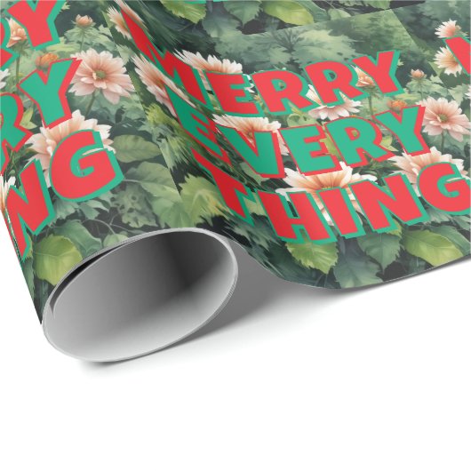 Merry Christmas Happy New Year Holiday Season Cadeaupapier (Rol Hoek)