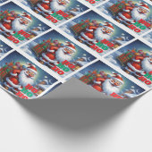 Merry Christmas Happy New Year Holiday Season Cadeaupapier (Hoek)