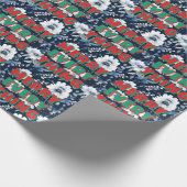 Merry Christmas Happy New Year Holiday Season Cadeaupapier (Hoek)