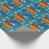 Merry Christmas Happy New Year Holiday Season Cadeaupapier (Hoek)