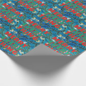 Merry Christmas Happy New Year Holiday Season Cadeaupapier (Hoek)