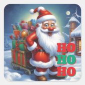 Merry Christmas Happy New Year Holiday Season Vierkante Sticker (Voorkant)