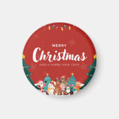 🎄 Merry Christmas & Happy New Year – Magnet (Voorkant)