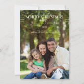 Merry Christmas Happy New Year Script Custom Photo (Voorkant)