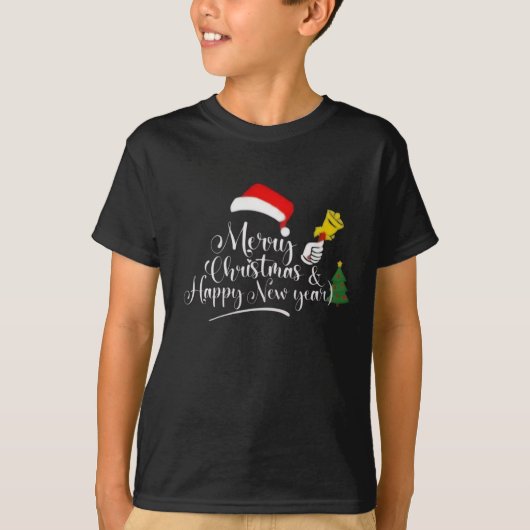 Merry Christmas & Happy New year T-Shirt (Voorkant)