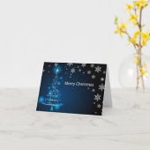 MERRY CHRISTMAS/HAPPY NEW YEAR TREKKAART KAART (Gele Bloem)