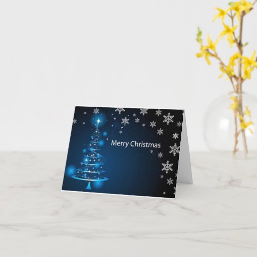 MERRY CHRISTMAS/HAPPY NEW YEAR TREKKAART KAART (Gele Bloem)