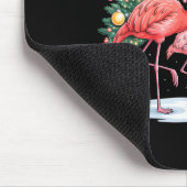 Merry Christmas Hat Santa Flamingo Light Christmas Muismat (Hoek)