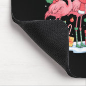 Merry Christmas Hat Santa Flamingo Light Christmas Muismat (Hoek)