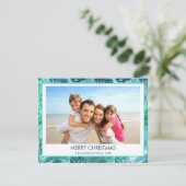 MERRY CHRISTMAS HAWAIIAN TROPICAL BEACH PHOTO FEESTDAGENKAART (Staand voorkant)