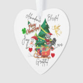 Merry Christmas Heart Ornament | Joy&Love Design (voorkant)